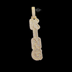 Gold Vertical KING Pendant