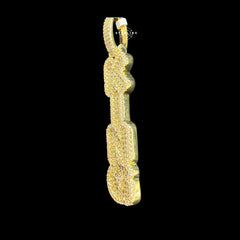 Gold Vertical KING Pendant