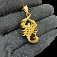 Gold Scorpion Pendant Necklace, Stainless Steel Necklace for Men, Scorpion Charm Pendant, 14K Gold Bonded Waterproof Necklace, Gift for Him