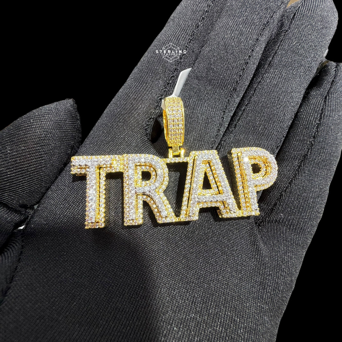Trap Iced Out Baguette Pendant