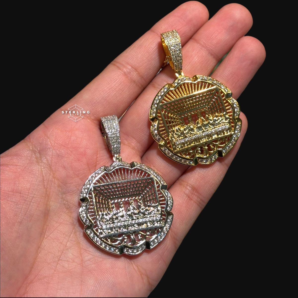 14k Gold Plated Last Supper Pendant