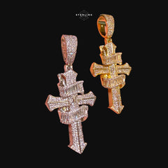 Baguette Iced Out Cross Pendant