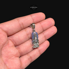 Small Iced Out Virgin Mary Pendant