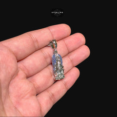 Small Iced Out Virgin Mary Pendant