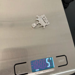 Iced Out King Crown Pendant, Solid 925 Sterling Silver VVS Simulated CZ Diamond Necklace, Hip Hop Jewelry, 22 Inch Rope Chain