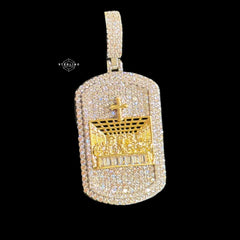 Iced Out Last Supper Dog Tag Pendant
