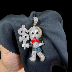 Iced Out Money Mouse Pendant