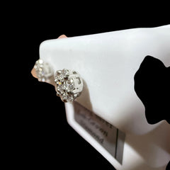 Lab Grown Diamond Stud Earrings, 6mm Star Flower Earrings, 925 Sterling Silver, .5ctw VS Diamond Floral Studs