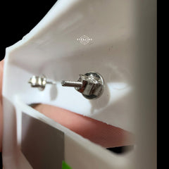 Lab Grown Diamond Stud Earrings, 6mm Star Flower Earrings, 925 Sterling Silver, .5ctw VS Diamond Floral Studs