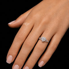 2.5 CTW Heart Cut Moissanite Infinity Engagement Ring 925 Sterling Silver