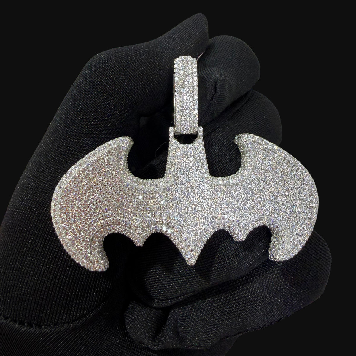 Moissanite Bat Pendant