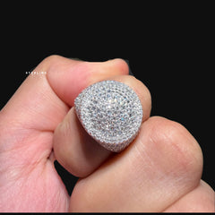 Moissanite Upside Down Pointer Mens Ring