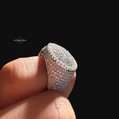 Moissanite Upside Down Pointer Mens Ring