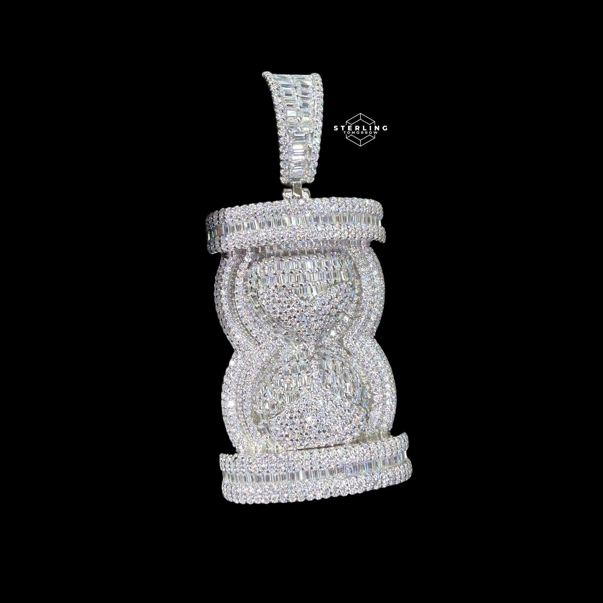 Moissanite Hour Glass Pendant
