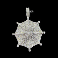 Moissanite Spider Web Pendant