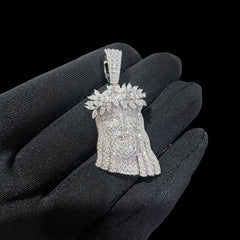 Moissanite Marquis Thorns Jesus Pendant