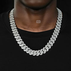 Men’s Triple Layer 18mm Cuban Chain | Iced Out CZ Miami Link 14K Gold Finish Tarnish Resistant
