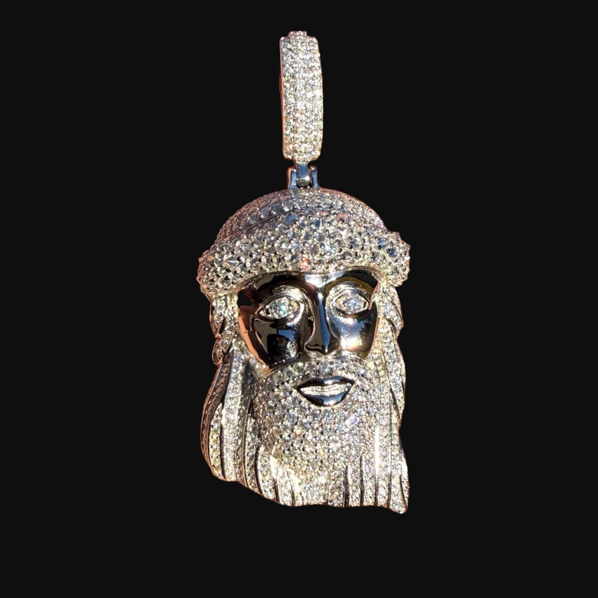 Moissanite Jesus Pendant