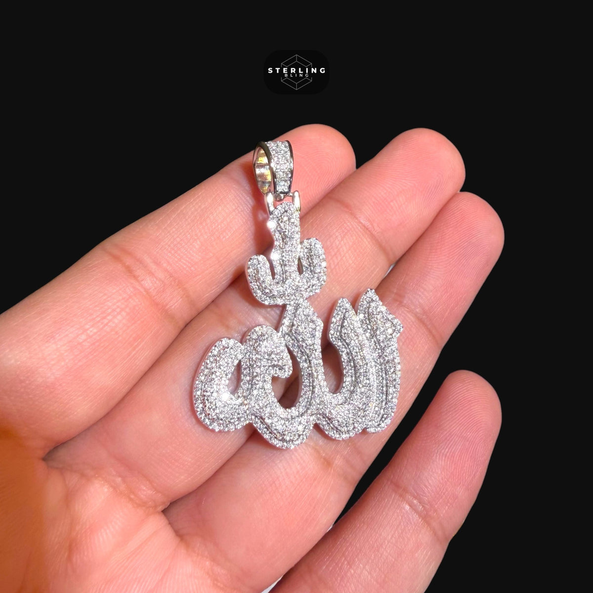 Moissanite Allah Pendant