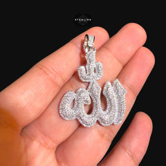 Moissanite Allah Pendant