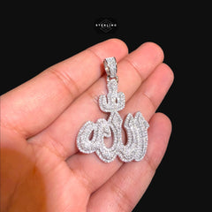 Moissanite Allah Pendant