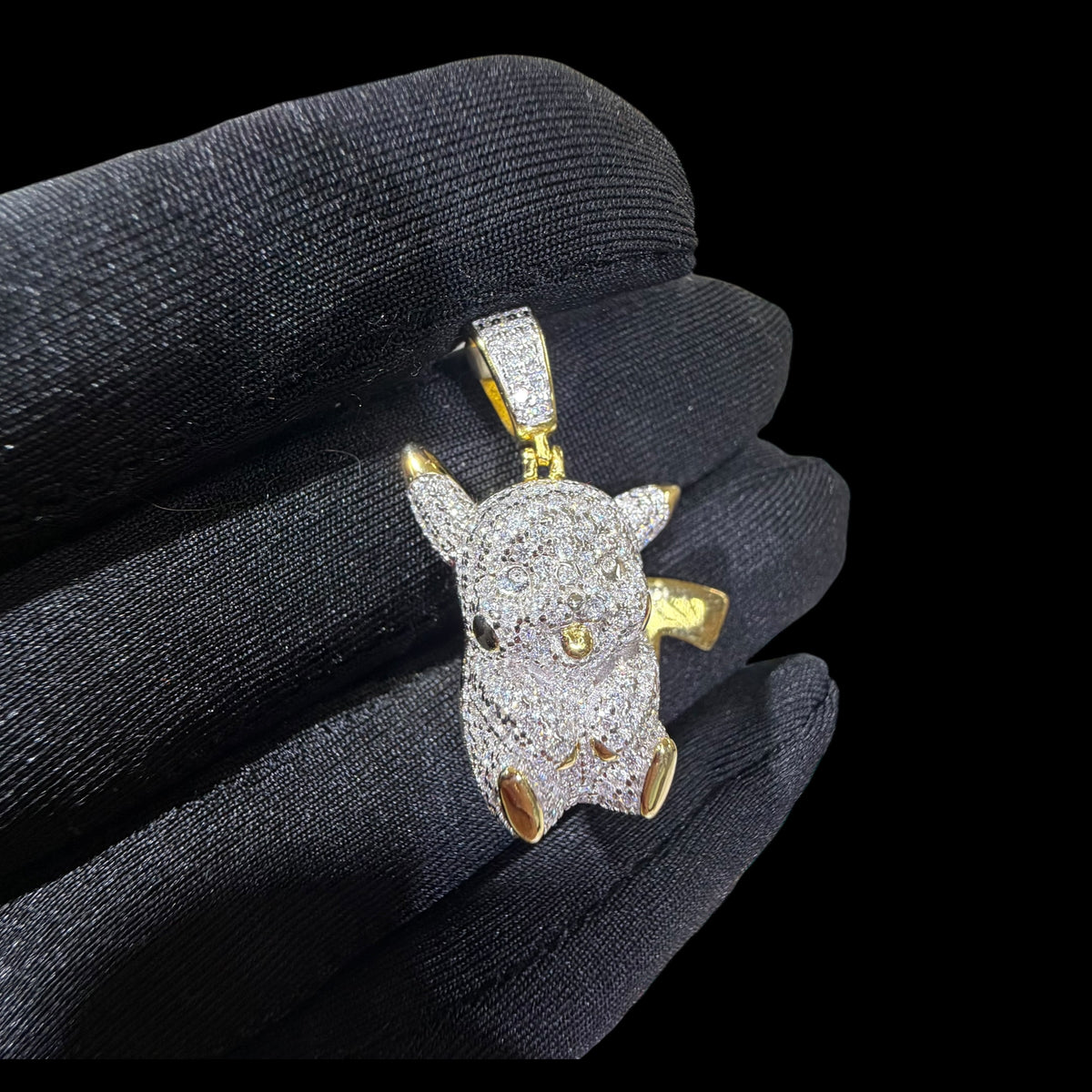 Moissanite Cartoon Mouse Pendant