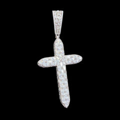 Moissanite Pear Cut Cross Pendant