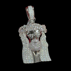 Moissanite 3" Jesus Pendant