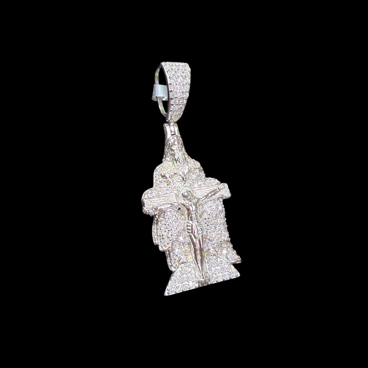 Moissanite Small Jesus Crucifix Pendant