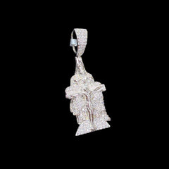 Moissanite Small Jesus Crucifix Pendant