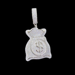 Moissanite Moneybag Pendant