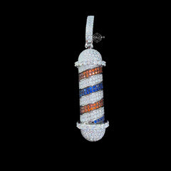 Moissanite Barber Pole Pendant