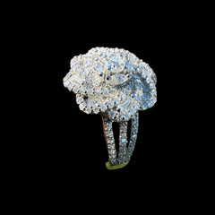 3.6 CTW Moissanite Ladies Flower Cocktail Ring