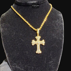 Moissanite Gothic Cross Pendant