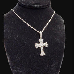Moissanite Gothic Cross Pendant