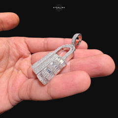 Moissanite Lock Pendant