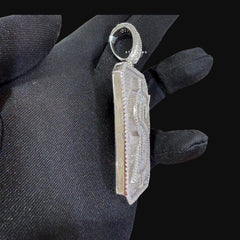 Moissanite Money Dog Tag Pendant