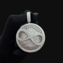 Moissanite Spinning Infinity Pendant