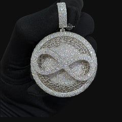Moissanite Spinning Infinity Pendant