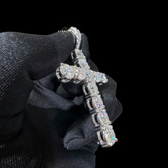 Moissanite Tennis Cross Pendant