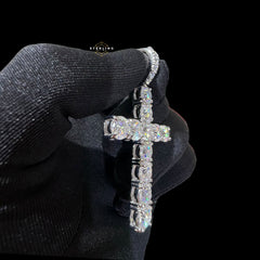 Moissanite Tennis Cross Pendant