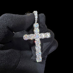 Moissanite Tennis Cross Pendant