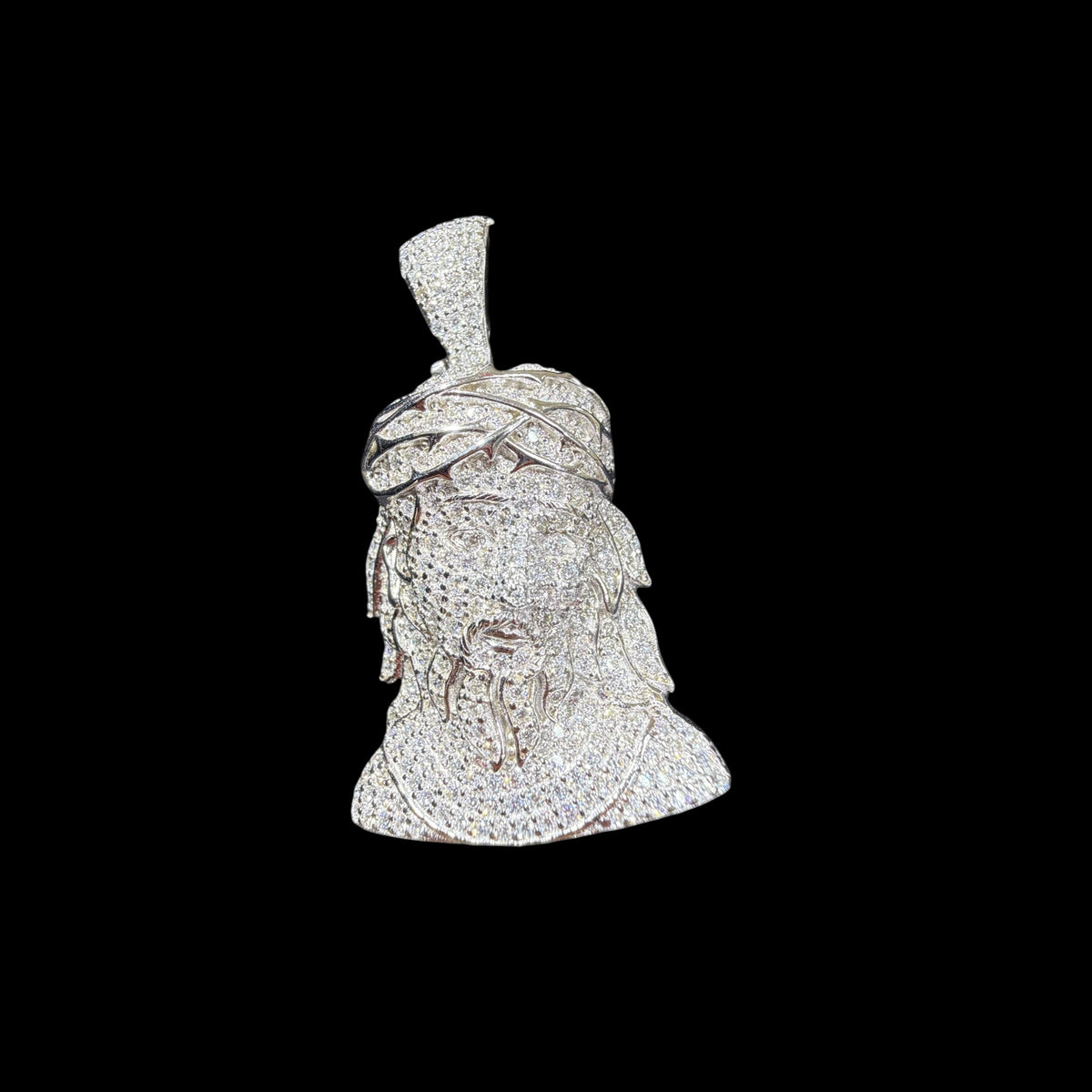 Moissanite Jesus Bust Pendant