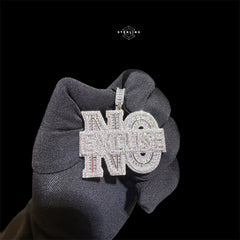 No Excuse Silver Tone Pendant