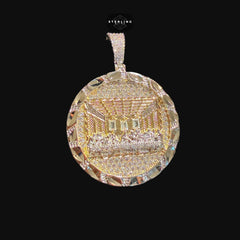 Nugget Iced Out Gold Last Supper Pendant