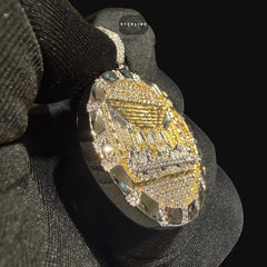 Nugget Iced Out Gold Last Supper Pendant