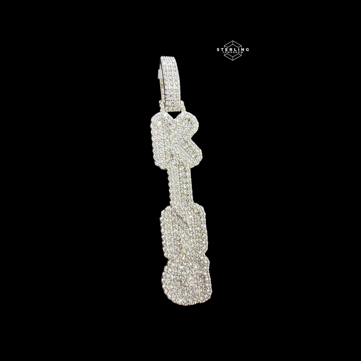 Silver Vertical KING Pendant