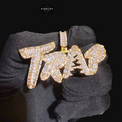 Trap Iced Out Baguette Pendant