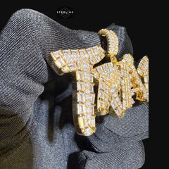 Trap Iced Out Baguette Pendant
