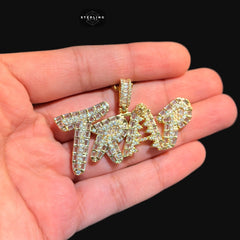 Trap Iced Out Baguette Pendant